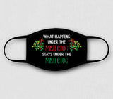 Adjustable Face Mask - Christmas - What Happens Under the Mistletoe