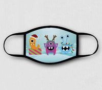 Adjustable Face Mask - Christmas Monsters