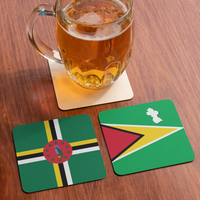 Hardboard Coasters - West Indian Flags